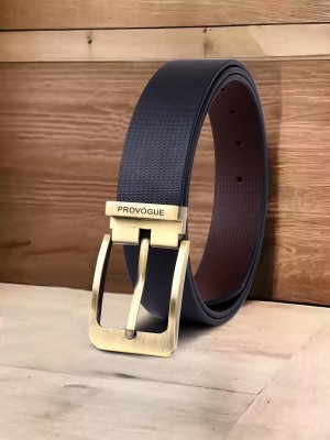 PROVOGUE Men Formal Black Genuine Leather Belt