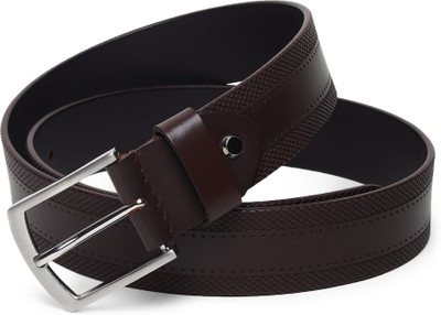 AZIBO Men Casual, Evening, Formal, Party Brown Genuine Leather Belt