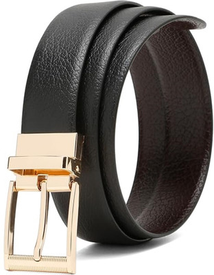 Daller Men & Women Casual, Evening, Formal, Party Gold Genuine Leather Belt