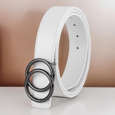 Winsome Deal Women Casual White Artificial Leather Belt