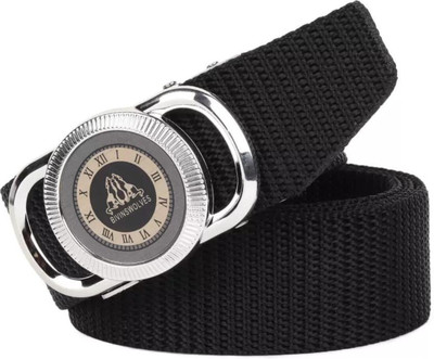 Icongadget Men Casual, Formal, Evening, Party Black Nylon Belt