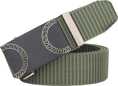METRONAUT Men Casual, Evening, Party Green Nylon Belt