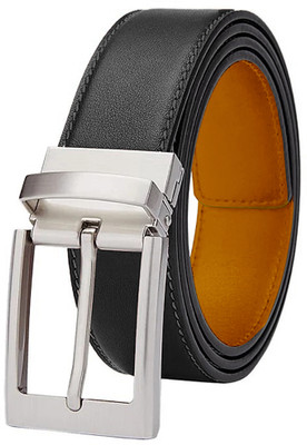 URBAN ALFAMI Men Casual, Party, Formal, Evening Black, Brown Artificial Leather, Texas Leatherite Reversible Belt