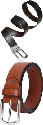 Jungler Men Evening, Party, Formal, Casual Black, Brown, Tan Genuine Leather Belt