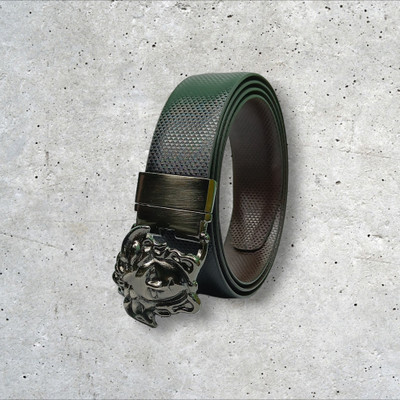 FAZON Men Casual, Evening, Formal, Party Green Texas Leatherite Reversible Belt