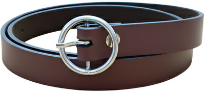 OAKHIDE Women Casual, Evening, Formal, Party Brown Texas Leatherite Belt