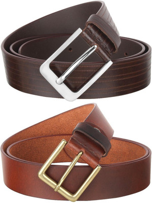 Jungler Men Evening, Party, Formal, Casual Brown, Brown Genuine Leather Belt