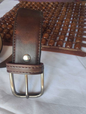 kiaaz Men Brown Artificial Leather Belt