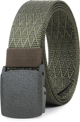 Mast & Harbour Men Formal, Casual, Evening, Party Green Nylon Belt
