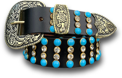 ENTEGRO Men Casual, Evening, Party Black Genuine Leather Belt