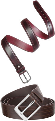 Jungler Men Evening, Party, Formal, Casual Brown, Brown Genuine Leather Belt