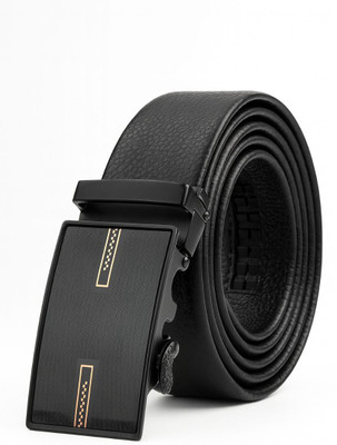 Hushahide Men Formal, Casual Black Artificial Leather, Texas Leatherite Belt
