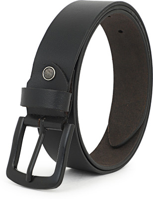 Roadster Men Formal Black Genuine Leather Belt