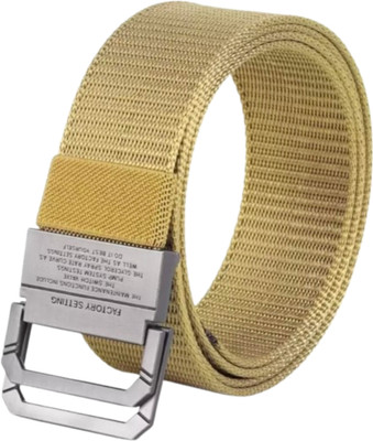 VILDTH Men Casual Beige Nylon Belt