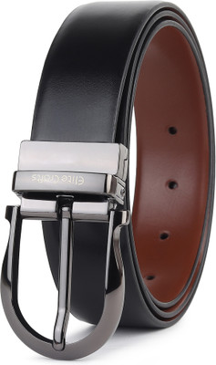 Elite Crafts Men Formal, Casual, Party, Evening Grey Genuine Leather Reversible Belt