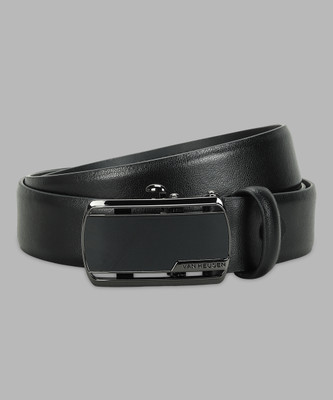 VAN HEUSEN Men Black Genuine Leather Belt