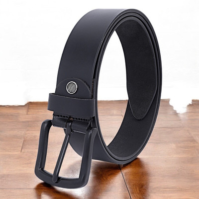 PROVOGUE Men Casual, Evening, Formal, Party Black Texas Leatherite Belt