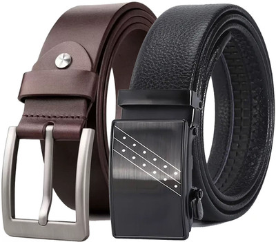 PROVOGUE Men Black, Brown Genuine Leather Belt