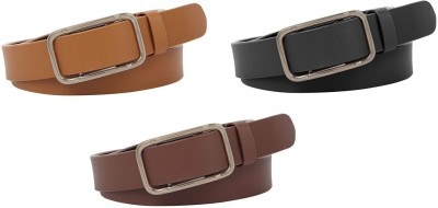 ZACHARIAS Women Casual Brown, Tan, Black Artificial Leather Belt