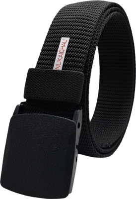 NUKAICHAU Men & Women Casual, Evening, Party Black Nylon Belt