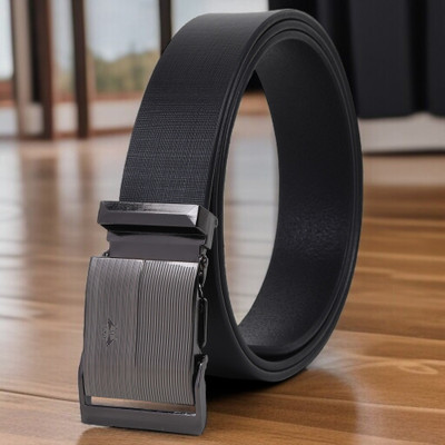 Roadster Men Formal Black Genuine Leather Belt