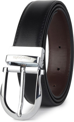 Elite Crafts Men Formal, Casual, Party, Evening Silver Artificial Leather Reversible Belt
