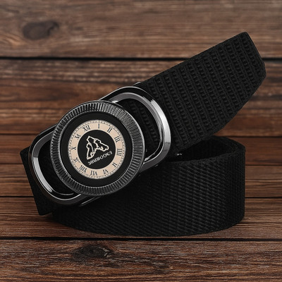 Daller Men & Women Casual, Party, Formal Black Nylon Belt