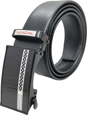 NUKAICHAU Men Formal, Casual, Evening, Party Black Artificial Leather, Texas Leatherite Belt