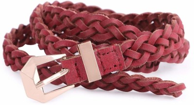 TRYSCO Girls Party, Casual Red Genuine Leather Belt