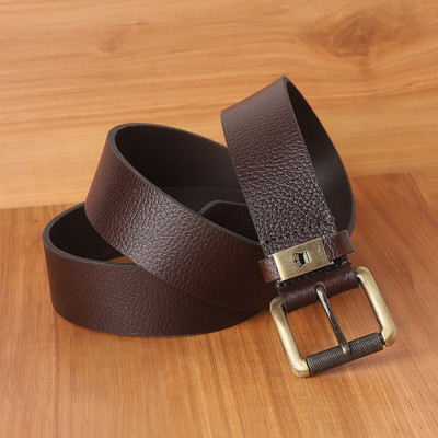 LOUIS PHILIPPE Men Casual Brown Genuine Leather Belt