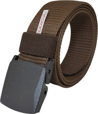 NUKAICHAU Men & Women Casual, Evening, Party Brown Nylon Belt