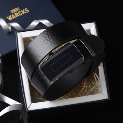 WARCKS Men Formal, Casual, Evening, Party Black Genuine Leather Belt
