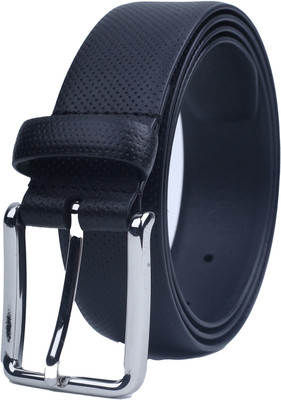 MUSOMODA Men Formal Black Genuine Leather Belt