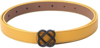 CALVADOSS Women Casual Yellow Texas Leatherite Belt