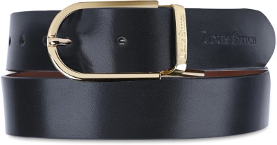 LOUIS STITCH Men Casual Black, Brown Genuine Leather Reversible Belt