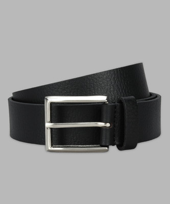 VAN HEUSEN Men Black Genuine Leather Belt