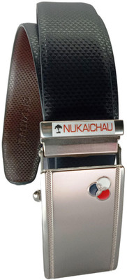 NUKAICHAU Men Formal, Casual, Evening, Party Black Artificial Leather, Texas Leatherite Reversible Belt
