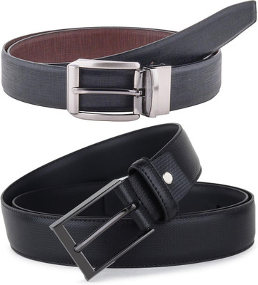 Pacific Gold Men Formal Brown, Black Artificial Leather Belt