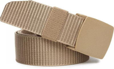 Icongadget Men Casual, Formal, Evening, Party Beige Nylon Belt