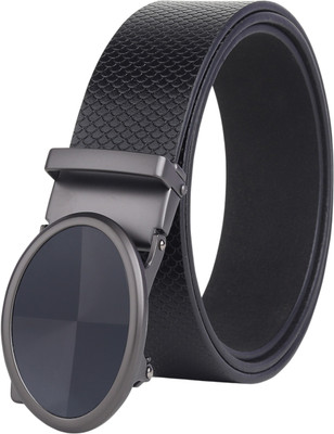 LOOPA Men Formal, Casual, Evening, Party Black Genuine Leather Belt