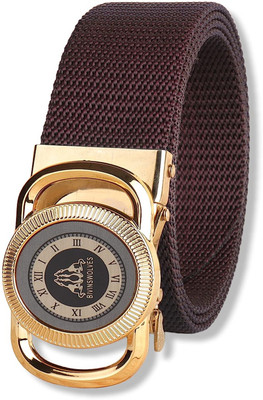Saiyam Men Casual, Evening, Formal, Party Brown Nylon Reversible Belt