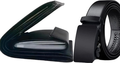 Unitythreads Men Party, Evening, Casual, Formal Black Genuine Leather Belt