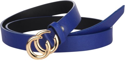 MoonHide Girls Casual, Party, Formal Blue Artificial Leather Belt