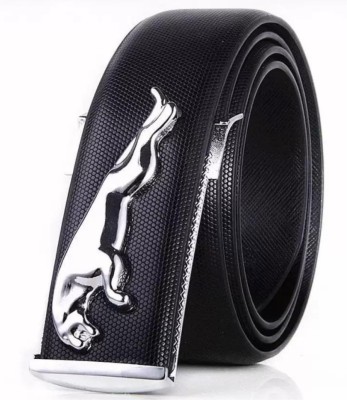 LUXURY LEATHER Men & Women Casual, Evening, Party Black, Gold Artificial Leather, Metal Belt