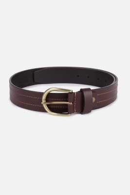 VAN HEUSEN Men Casual Brown Genuine Leather Belt