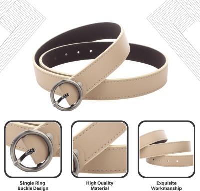 LOOPA Women Formal Beige Synthetic Belt