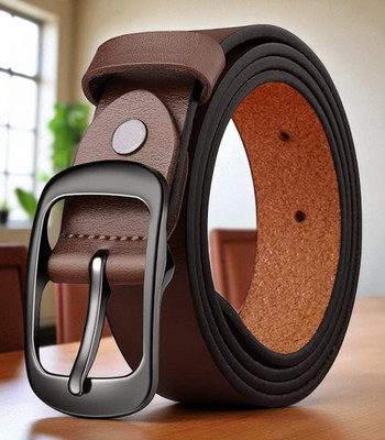 PROVOGUE Men Formal Brown Genuine Leather Belt