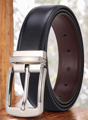 METRONAUT Men Formal Black Artificial Leather Reversible Belt