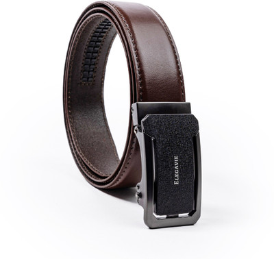 Elegavie Men Formal Brown Genuine Leather Belt