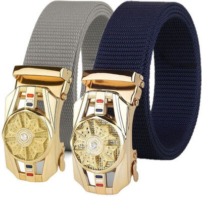 BPRIED Men Blue, Grey Nylon Belt